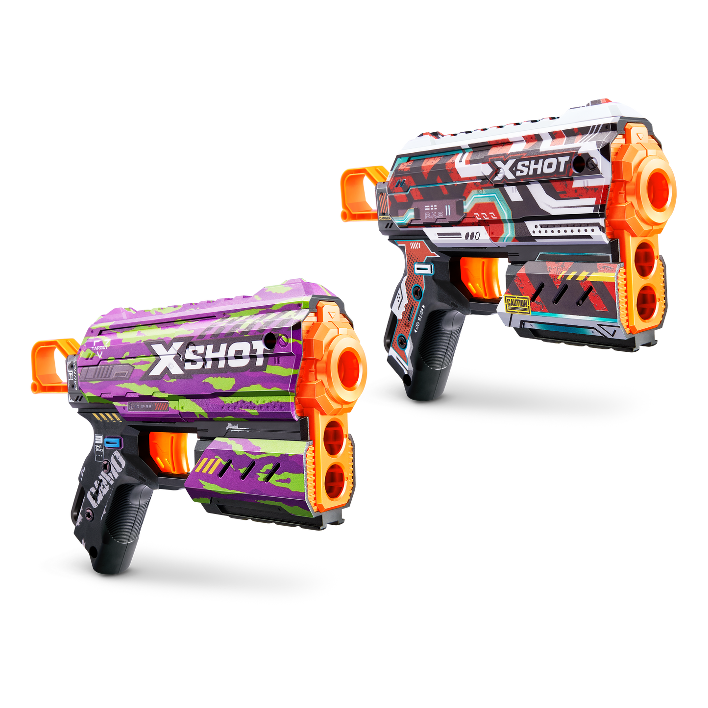 Pack 2 Lanza Dardos Flux Skins Con 16 Dardos X-Shot