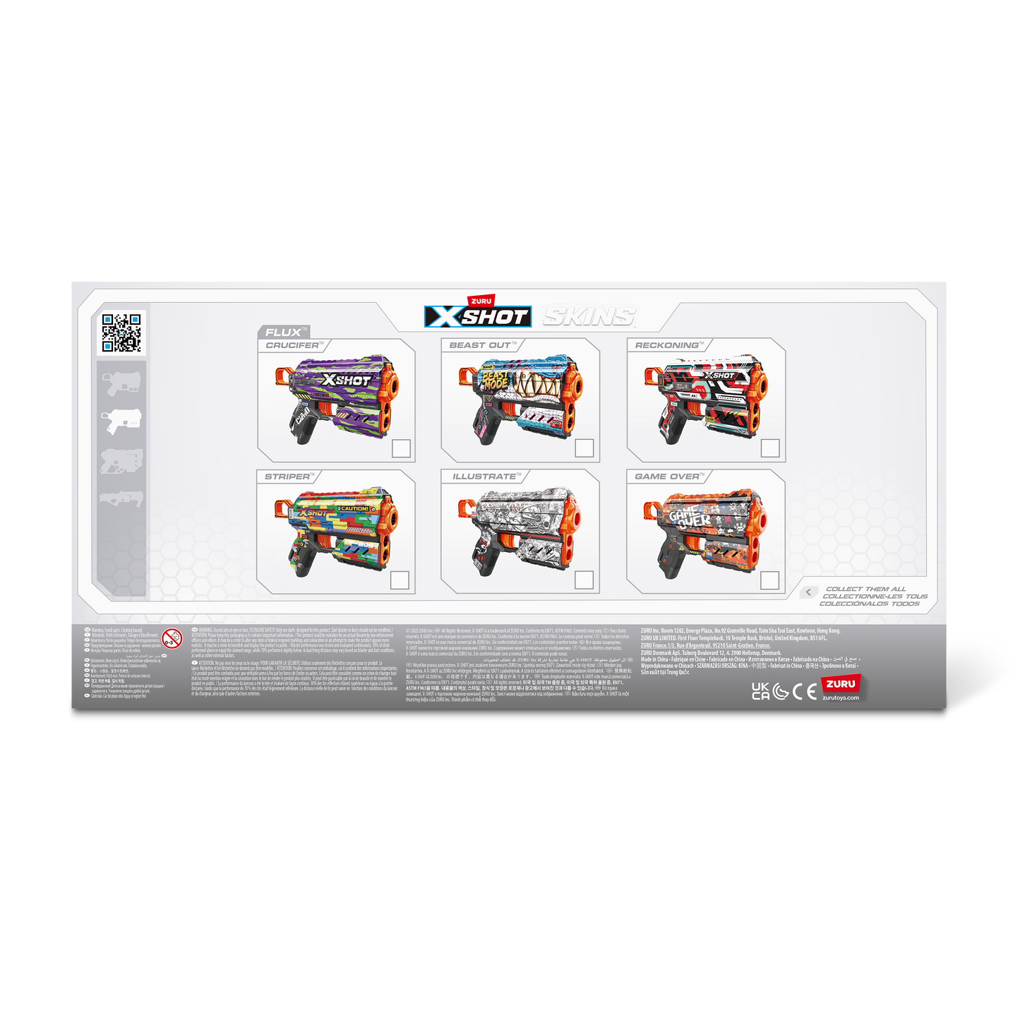 Pack 2 Lanza Dardos Flux Skins Con 16 Dardos X-Shot
