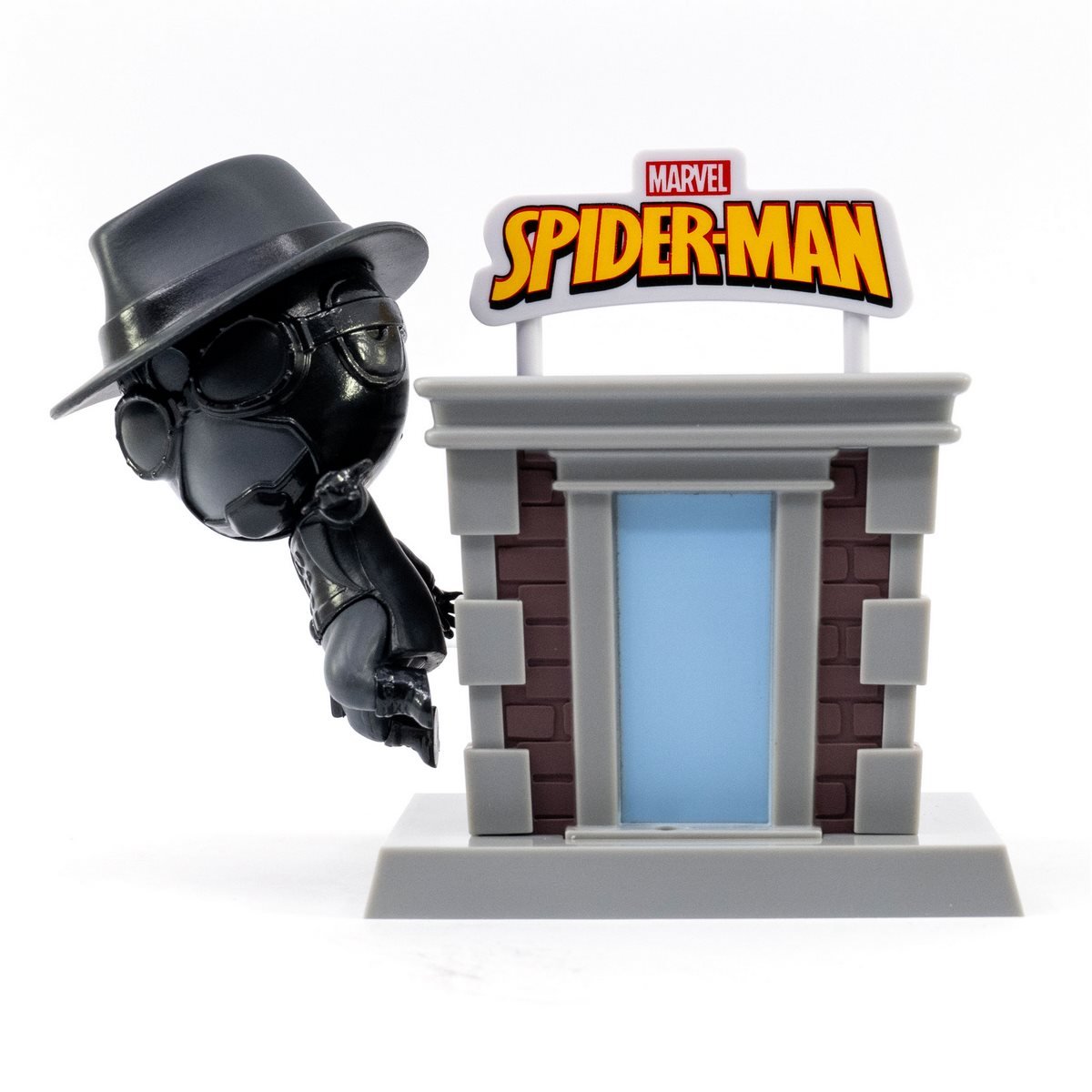 Figura Spiderman 8 Cms Con Escenario Edificio - Spider - Man Noir