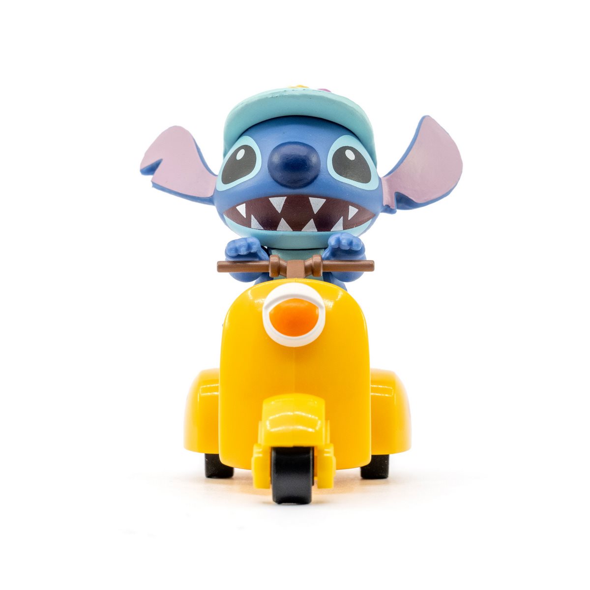 Vehiculo Con Figura Stitch Pullback - Stitch Motocicleta Amarilla