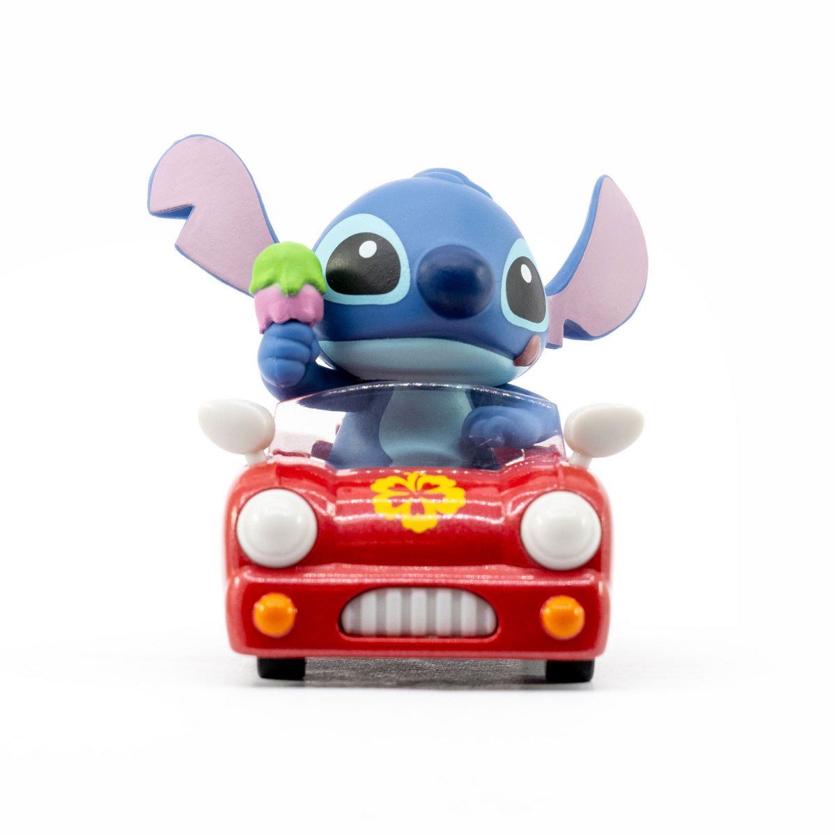 Vehiculo Con Figura Stitch Pullback - Stitch Automovil Rojo