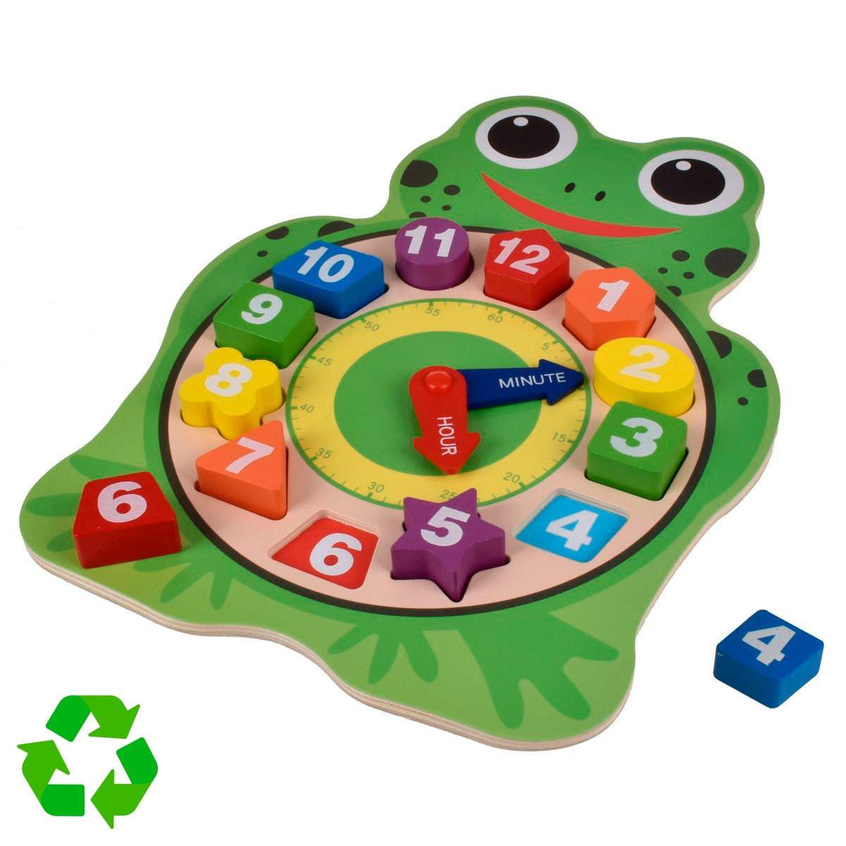 Reloj Rana De Madera Con Encaje