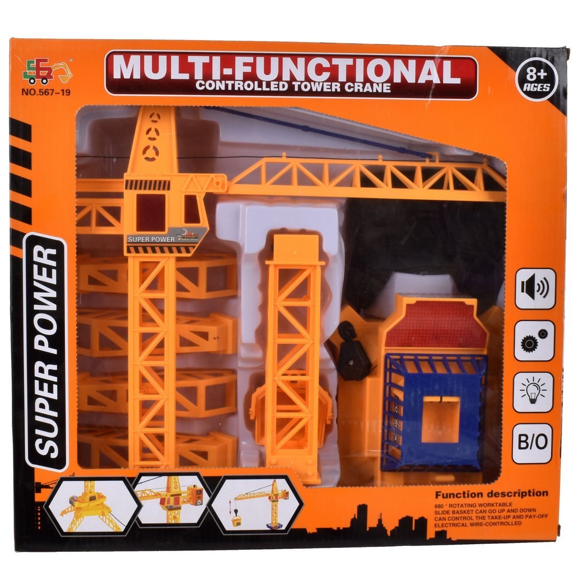 Grua R/C Con Luz Y Sonido