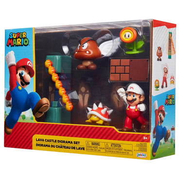 Playset Con Figura 6 Cm Lava Castle Super Mario De Nintendo