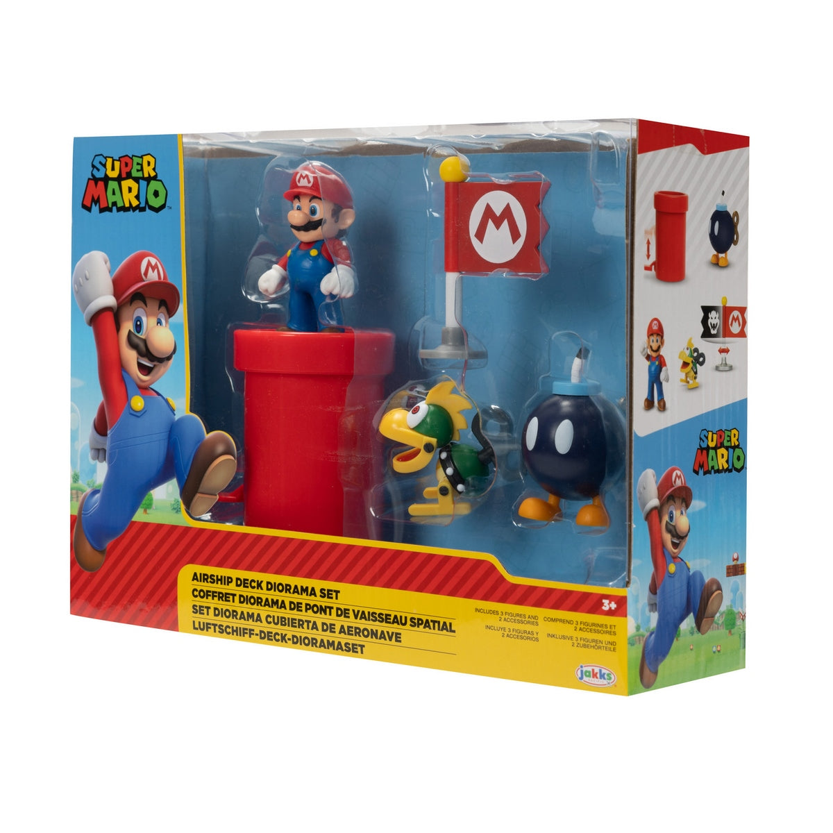 Playset Con Figura 6 Cm Bowser Airship Deck Super Mario De Nintendo