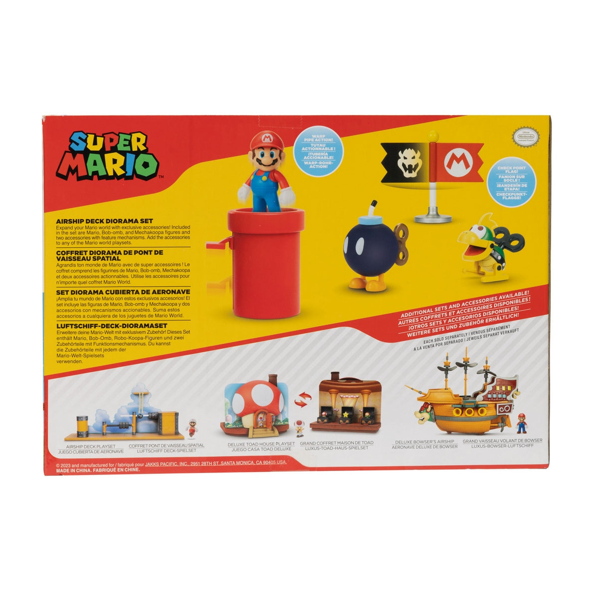 Playset Con Figura 6 Cm Bowser Airship Deck Super Mario De Nintendo