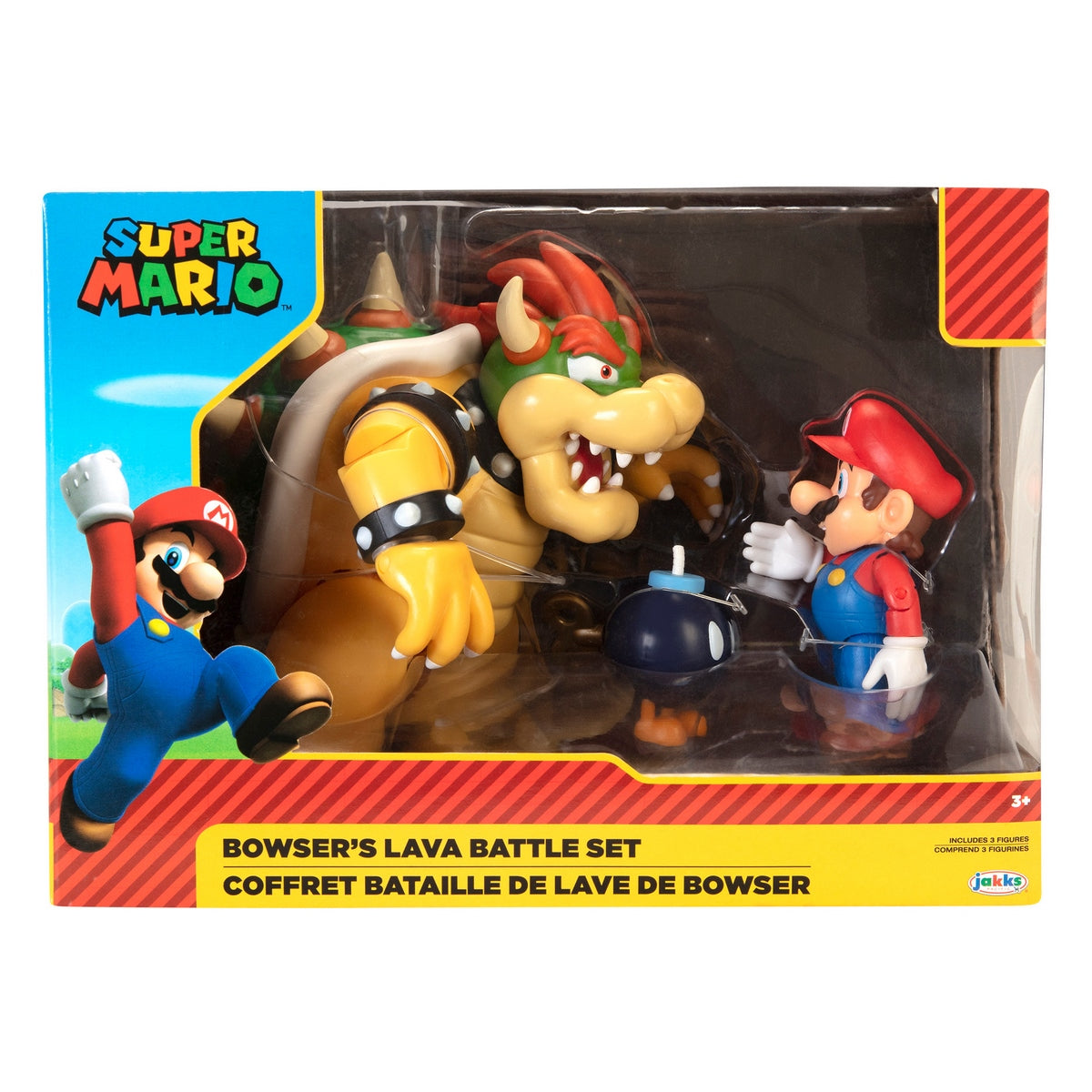 Playset Con Figura 6 Cm Browser Vs Mario Super Mario Nintendo