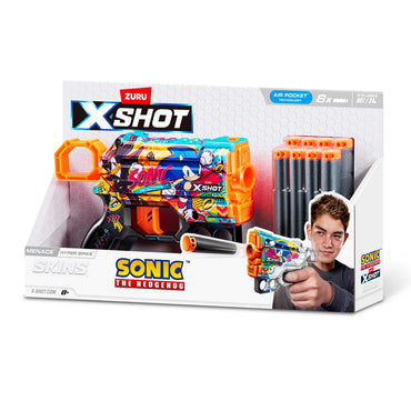 Lanza Dardos Skin Menace Sonic Con 8 Dardos X-Shot - Hyper Spike