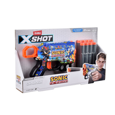 Lanza Dardos Skin Menace Sonic Con 8 Dardos X-Shot - Mega Sonic