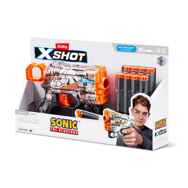 Lanza Dardos Skin Menace Sonic Con 8 Dardos X-Shot - Retro