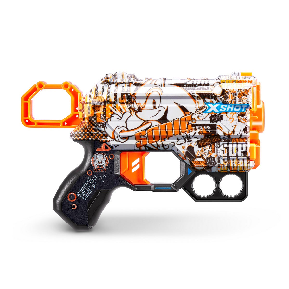 Lanza Dardos Skin Menace Sonic Con 8 Dardos X-Shot - Retro