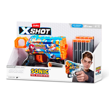 Lanza Dardos Skin Menace Sonic Con 8 Dardos X-Shot - Sonic Team