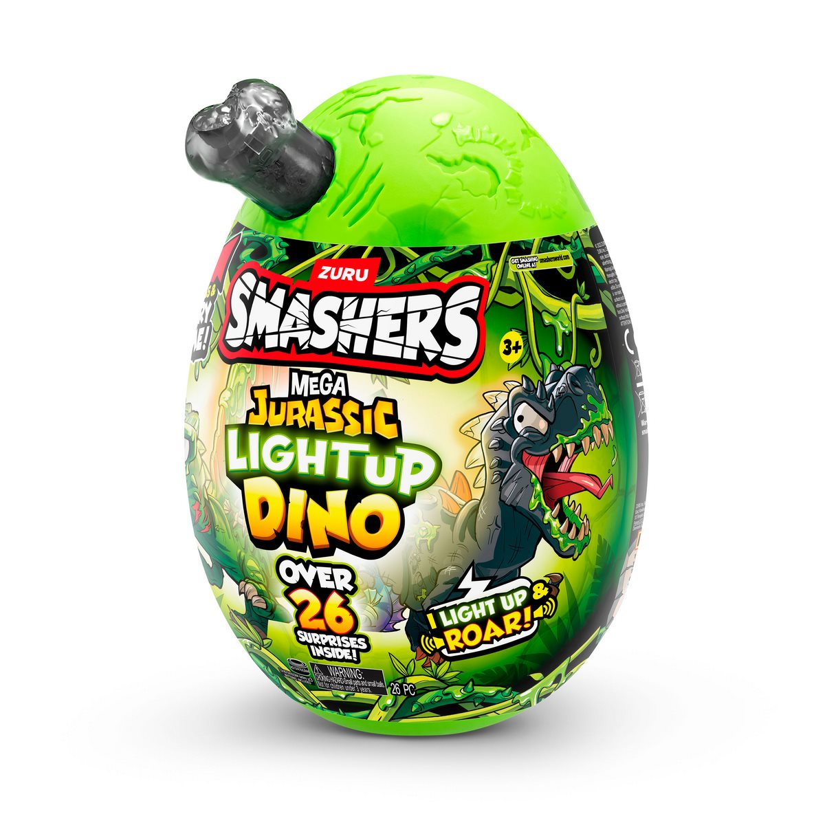 Mega Huevo Smashers Jurassic Con Luces - Negro