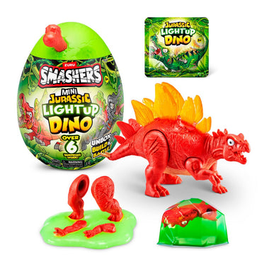 Mini Huevo Smashers Jurassic Con Luces - Rojo