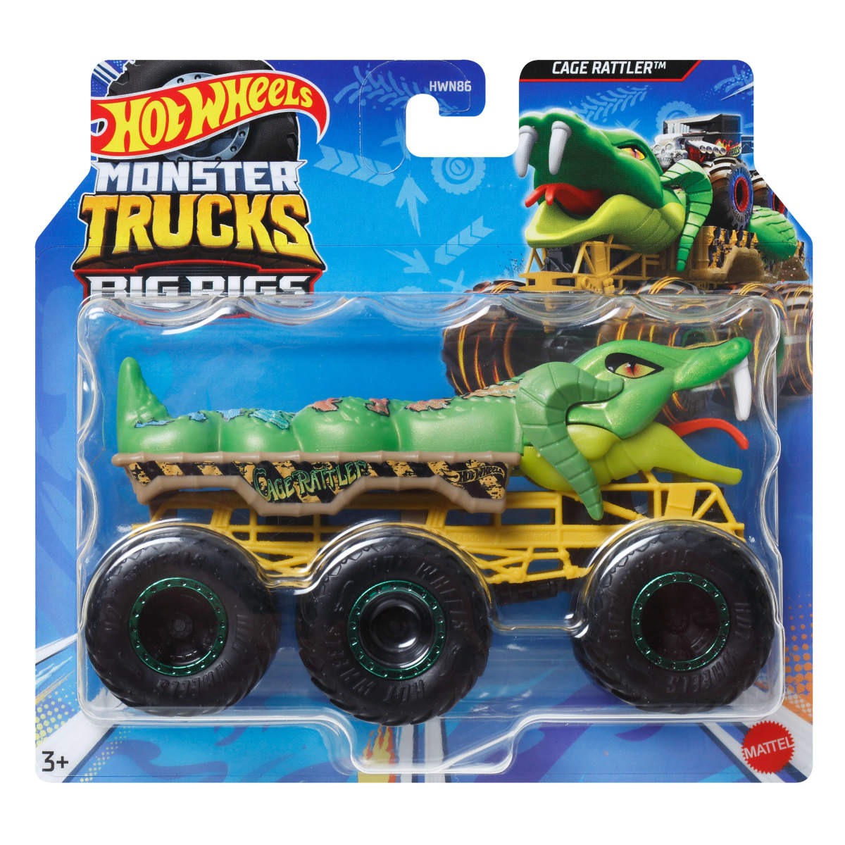 Hot Wheels Camiones Remolque Sorpresa Escala 1:64 - Cage Rattler