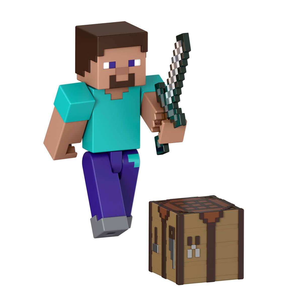 Minecraft Core Figura De 8Cm Con Crafting - Steve