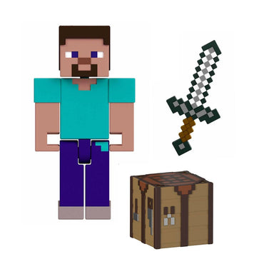 Minecraft Core Figura De 8Cm Con Crafting - Steve