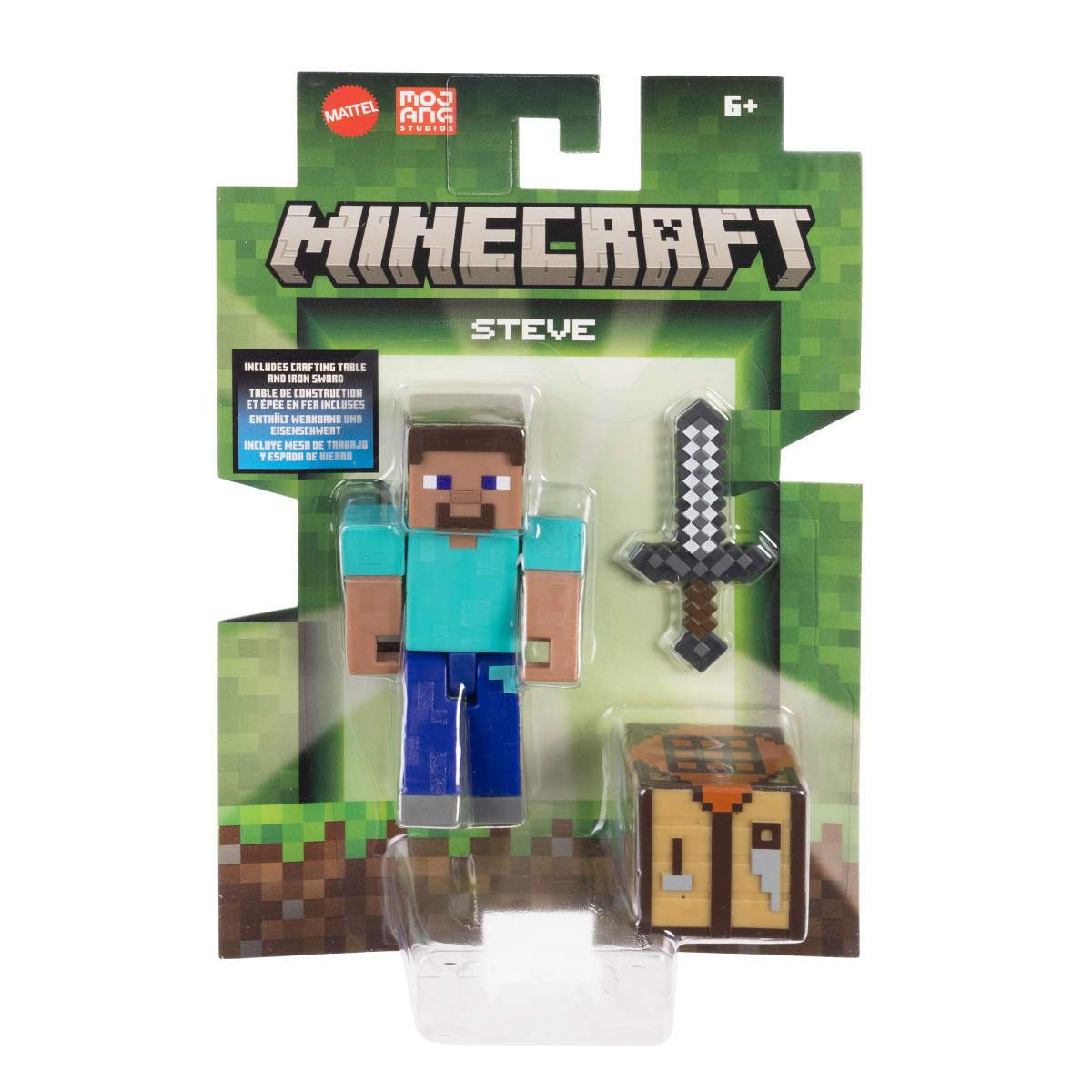 Minecraft Core Figura De 8Cm Con Crafting - Steve