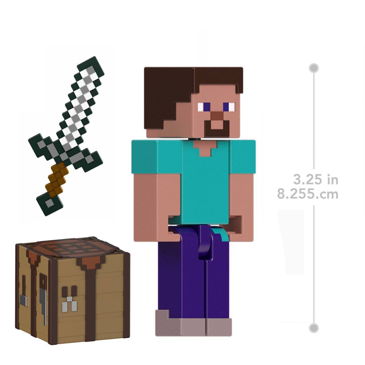 Minecraft Core Figura De 8Cm Con Crafting - Steve
