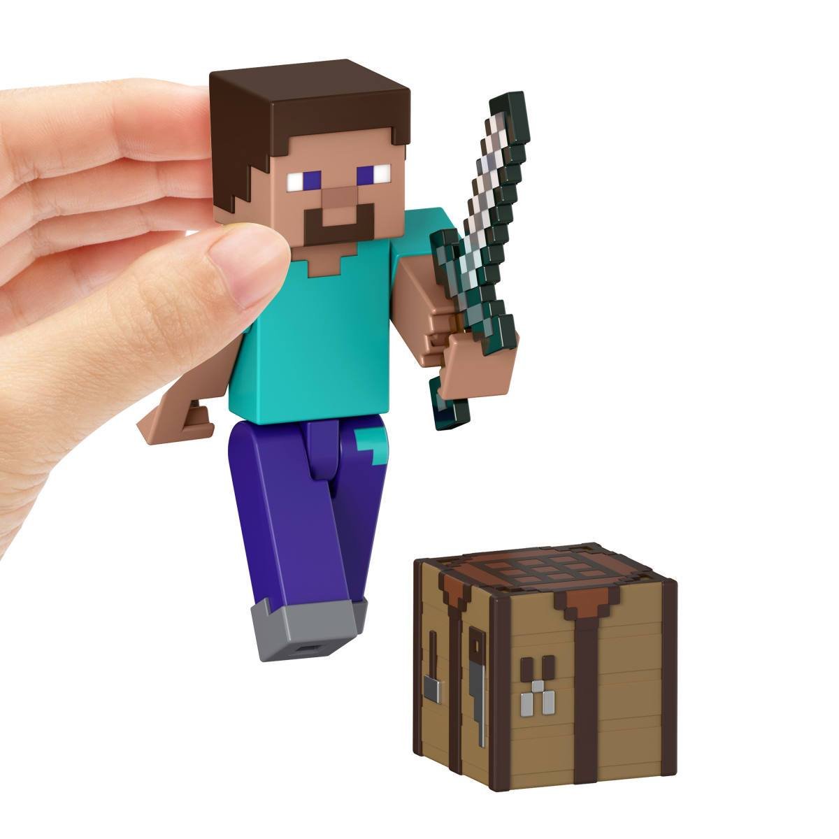 Minecraft Core Figura De 8Cm Con Crafting - Steve