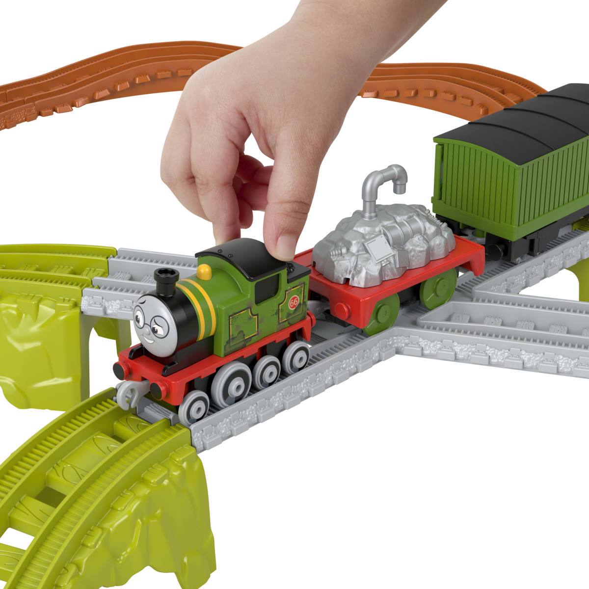 Thomas & Friends Surtido De Set De Pistas Grandes Amigos - Carrera De Reciclaje De Whiff