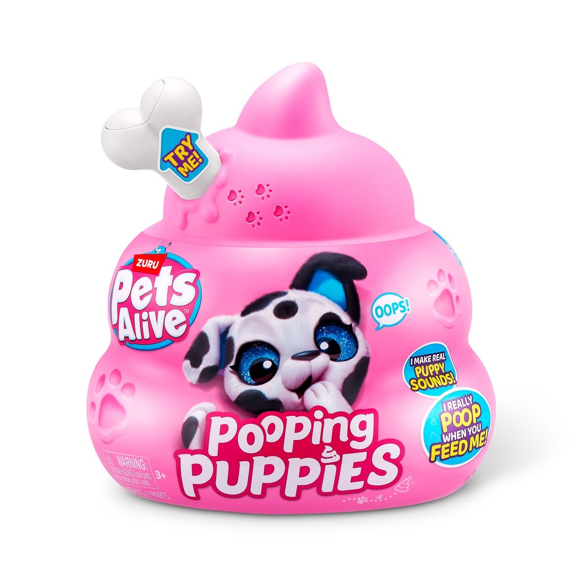 Mascota Real Pooping Puppies Pets Alive - Hueso Blanco