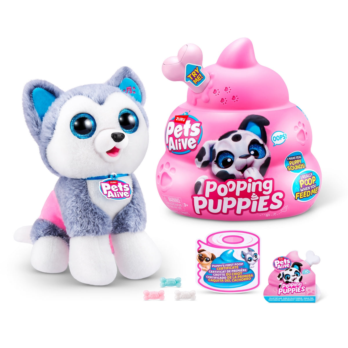 Mascota Real Pooping Puppies Pets Alive - Hueso Rosa