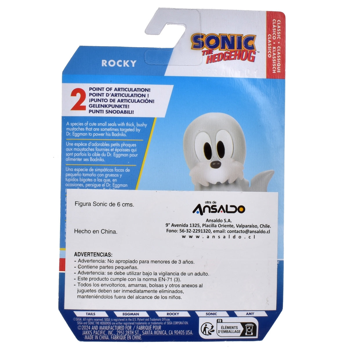 Figura Sonic 5 Cm - Rocky