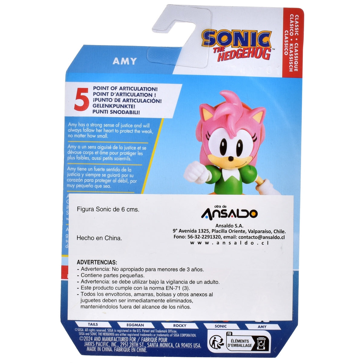 Figura Sonic 5 Cm - Amy