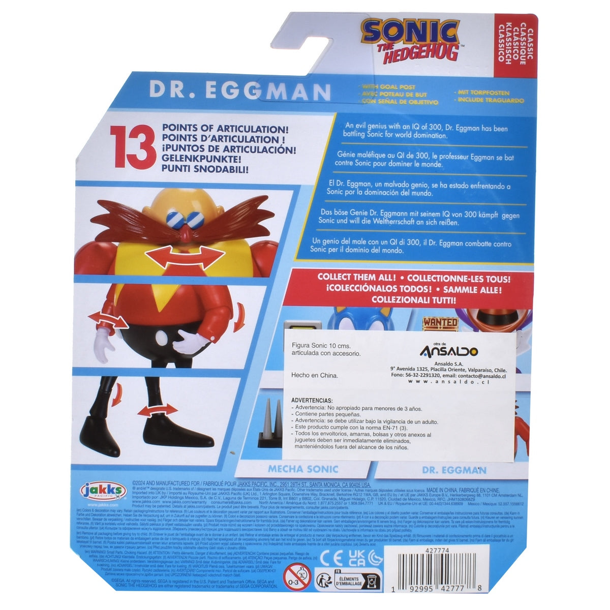 Figura Sonic 10 Cm. Con Accesorio - Eggman
