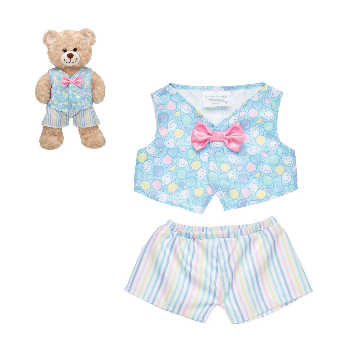 Set Pantalón Más Vest Pastel Cinnamoroll Sanrio Build-A-Bear