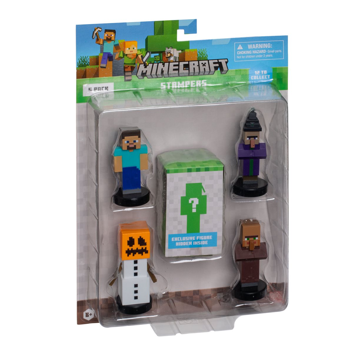 Pack De 5 Figuras Timbre Minecraft - Steve