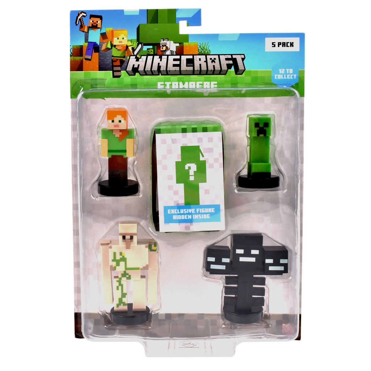 Pack De 5 Figuras Timbre Minecraft - Creeper