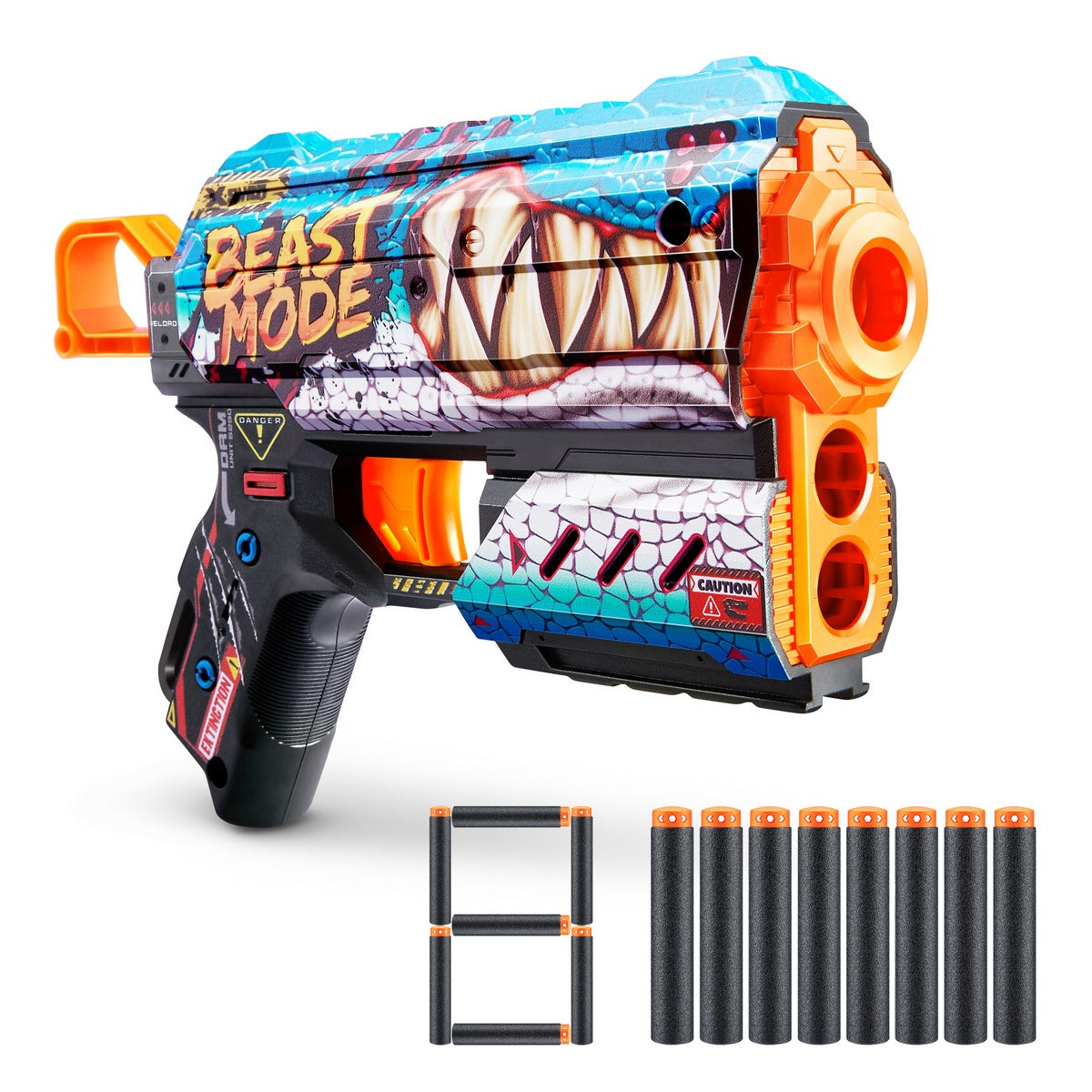Lanza Dardos Flux Skins Con 8 Dardos X-shot - Beast Out