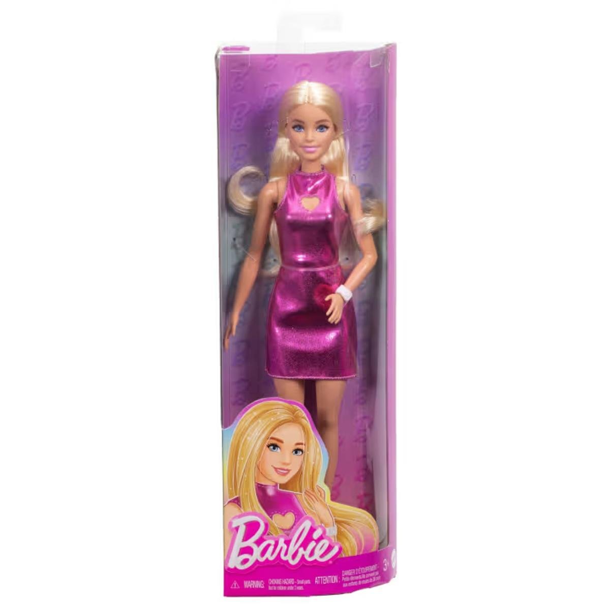Barbie Fashionistas - Vestido Rosa Metalico