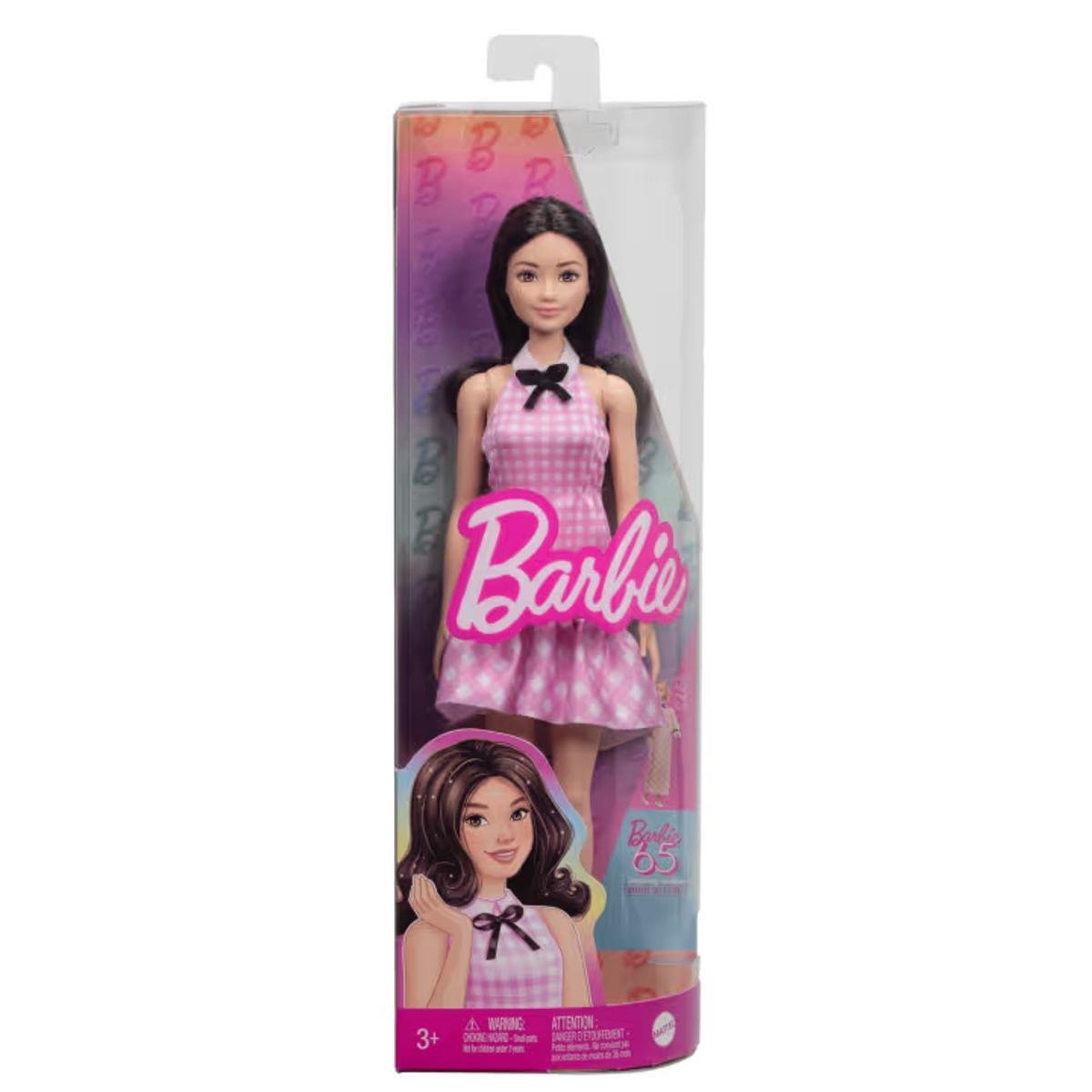 Barbie Fashionistas - Vestido Rosado A Cuadros