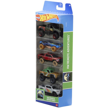Pack 5 Autos Basicos Hotwheels - Hw Remote Adventures