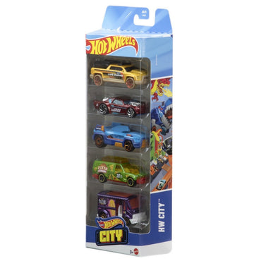 Pack 5 Autos Basicos Hotwheels - Hw City