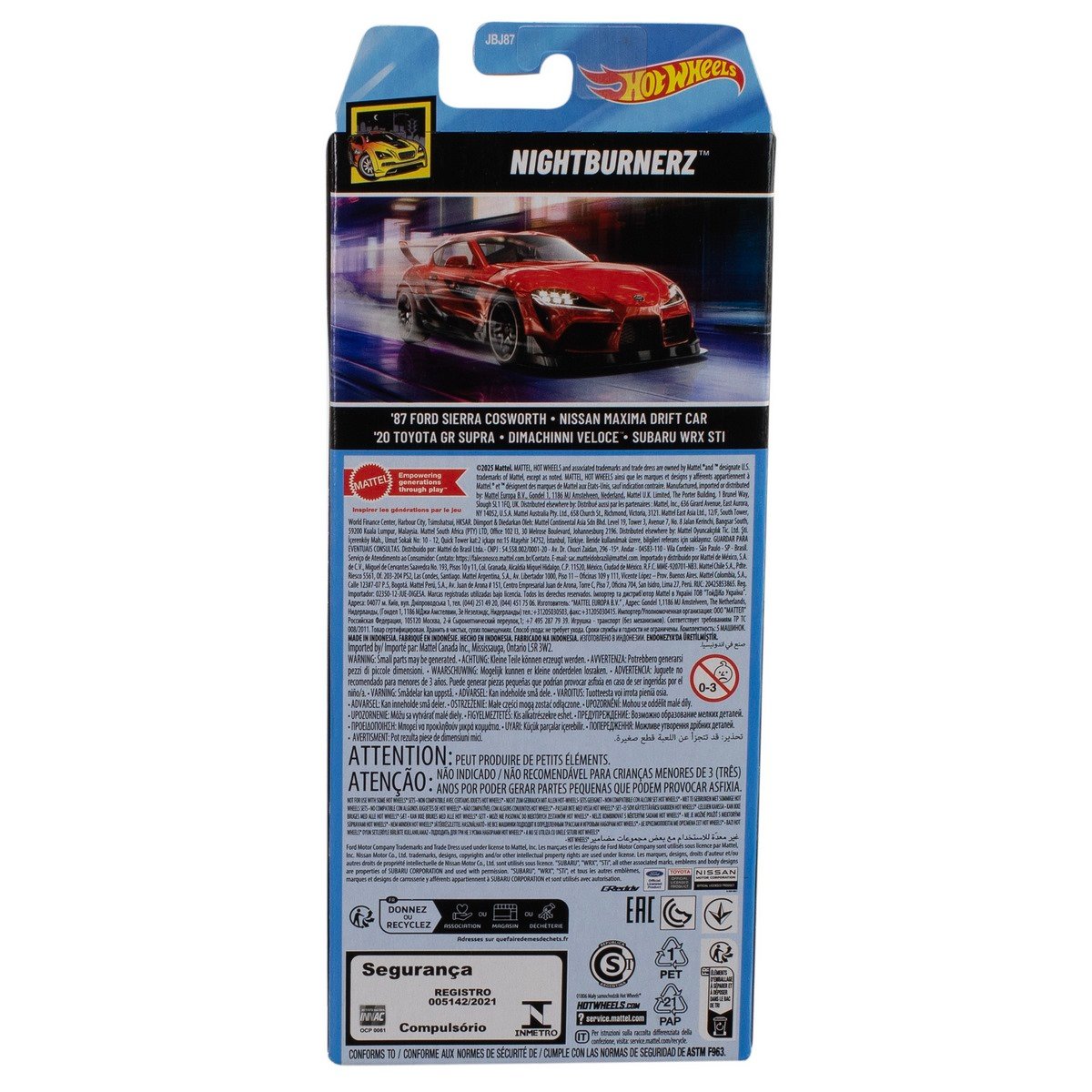 Pack 5 Autos Basicos Hotwheels - Nightburnerz