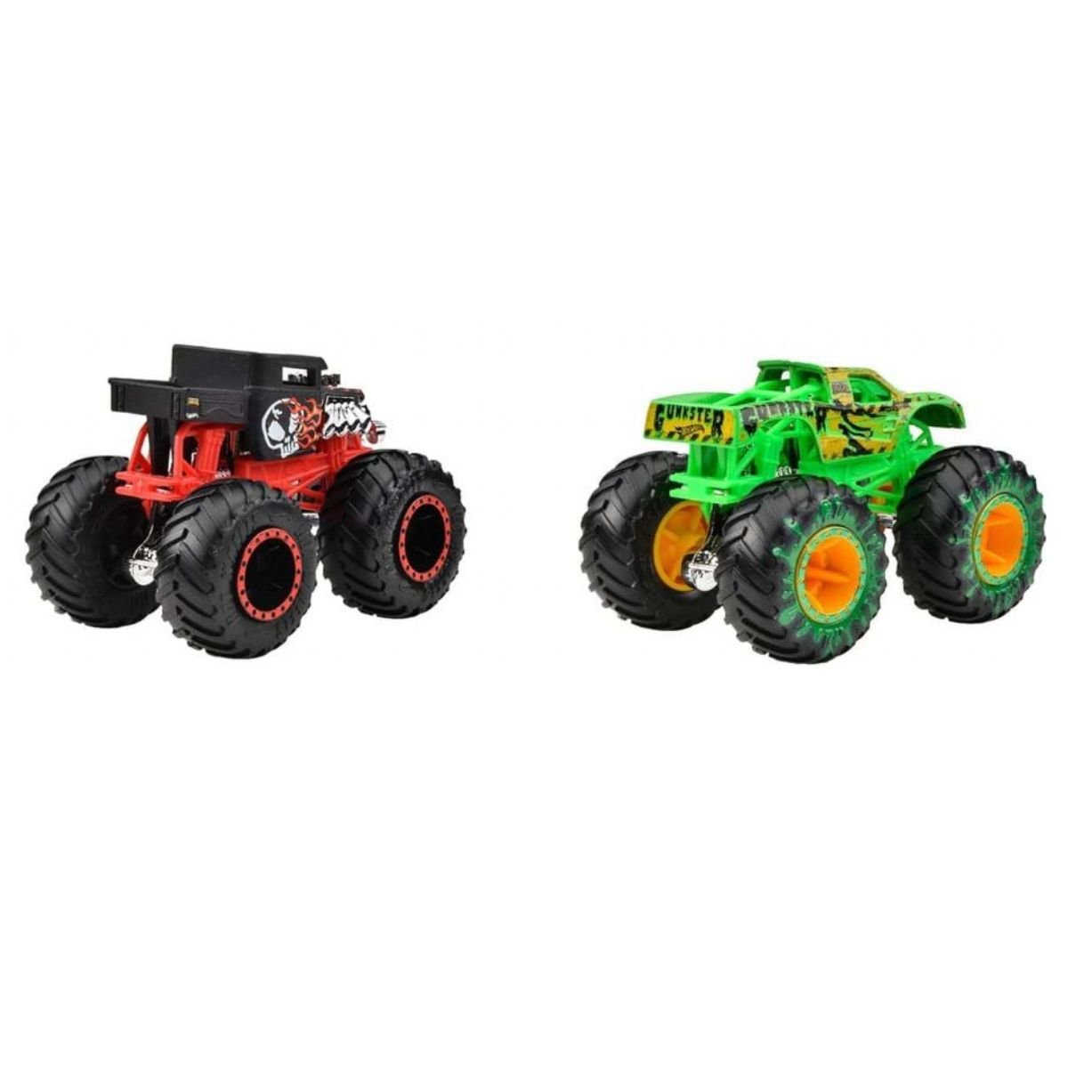 Hot Wheels Monster Trucks Escala 1:64 - Bone Shaker Vs Gunkster