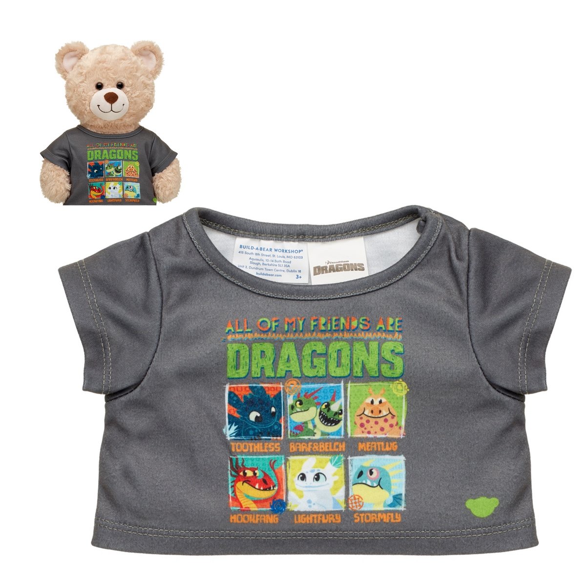 Polera Entrenando A Tu Dragón Build-A-Bear