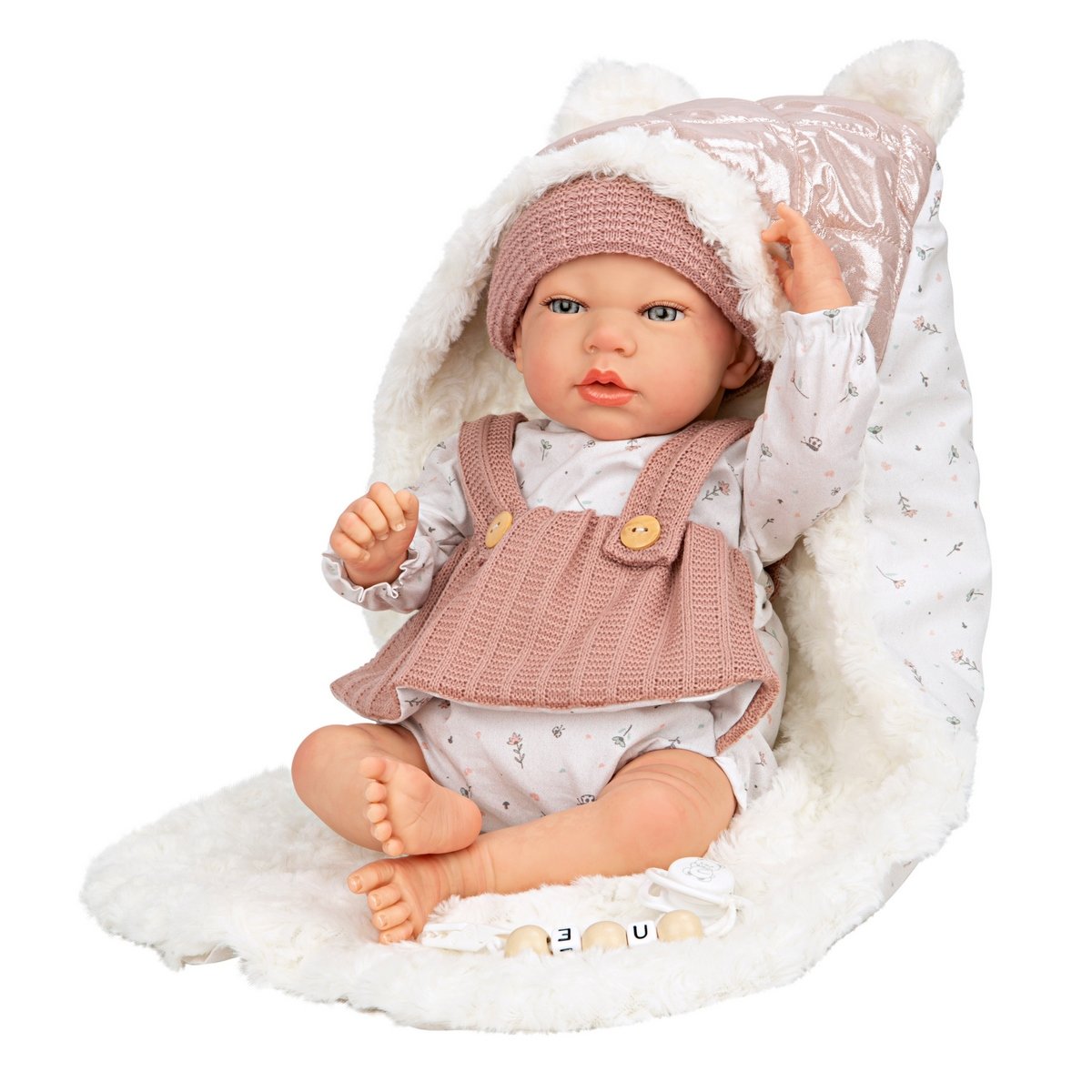 Muñeca Reborn Sandra Rosa Con Manta 40 Cm Arias