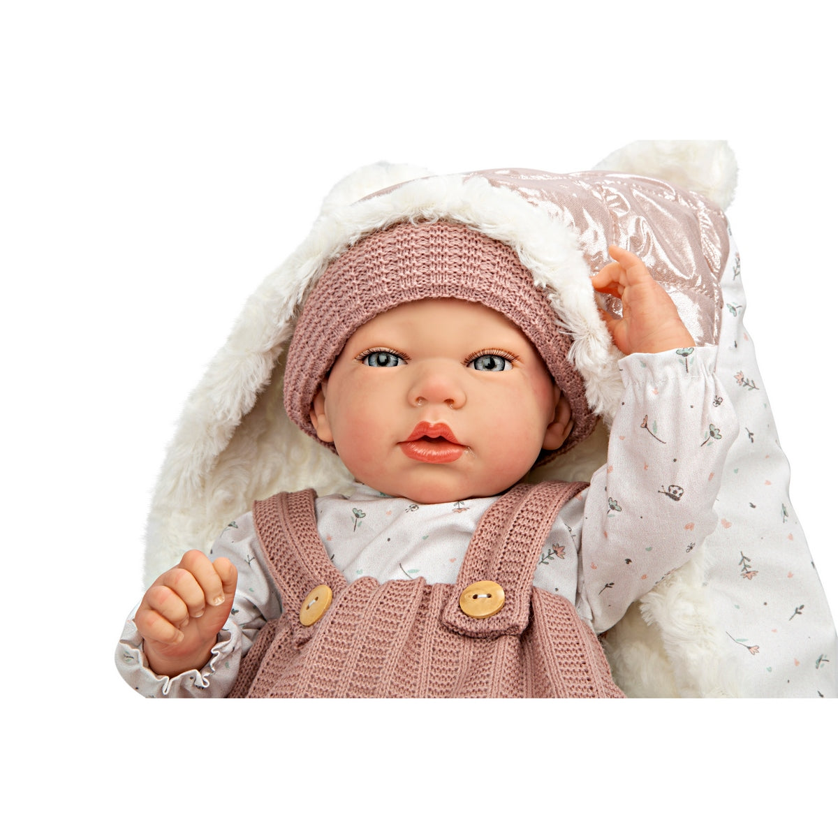 Muñeca Reborn Sandra Rosa Con Manta 40 Cm Arias