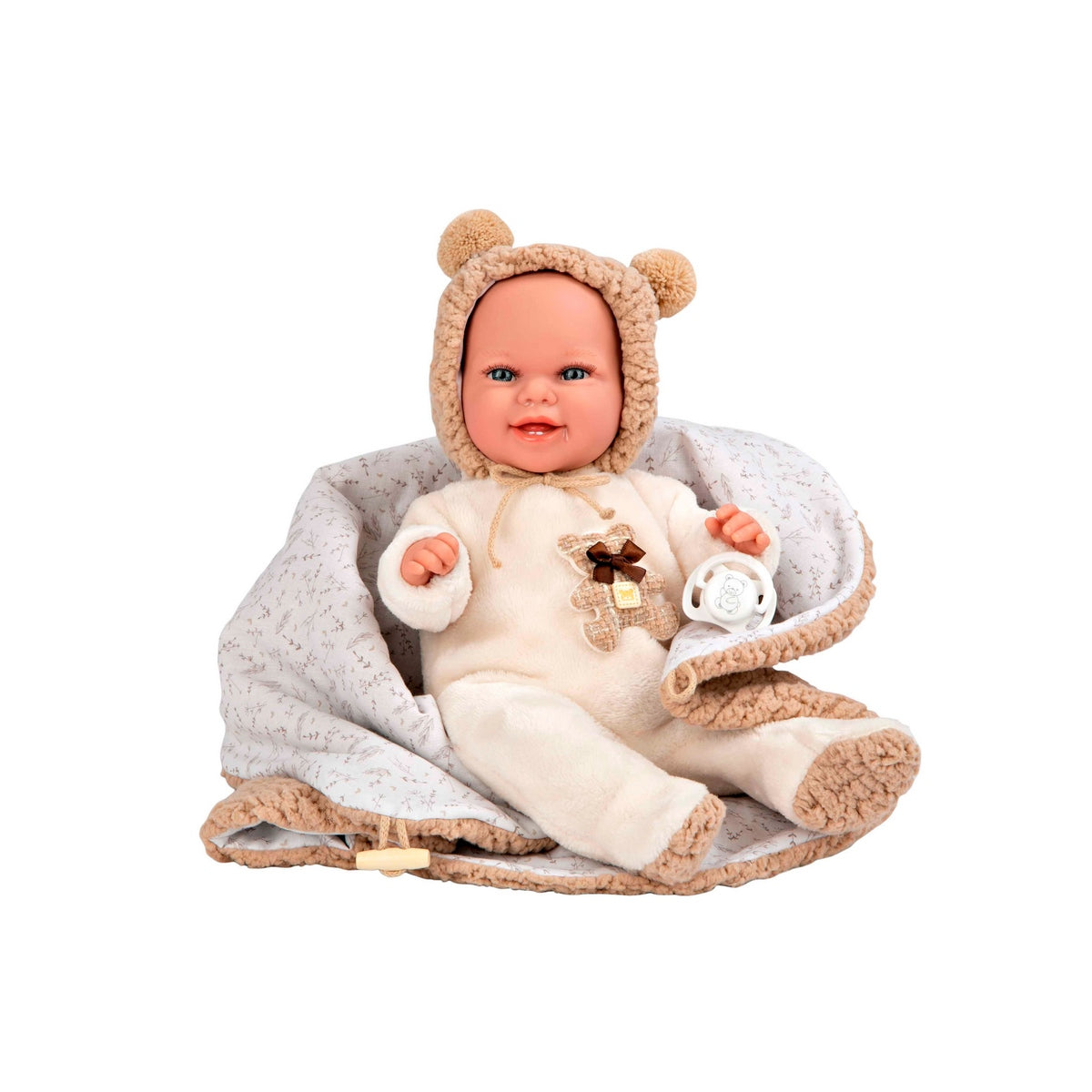 Muñeco De Peso Elegance Babyto Marron Con Manta 35 Cm Arias