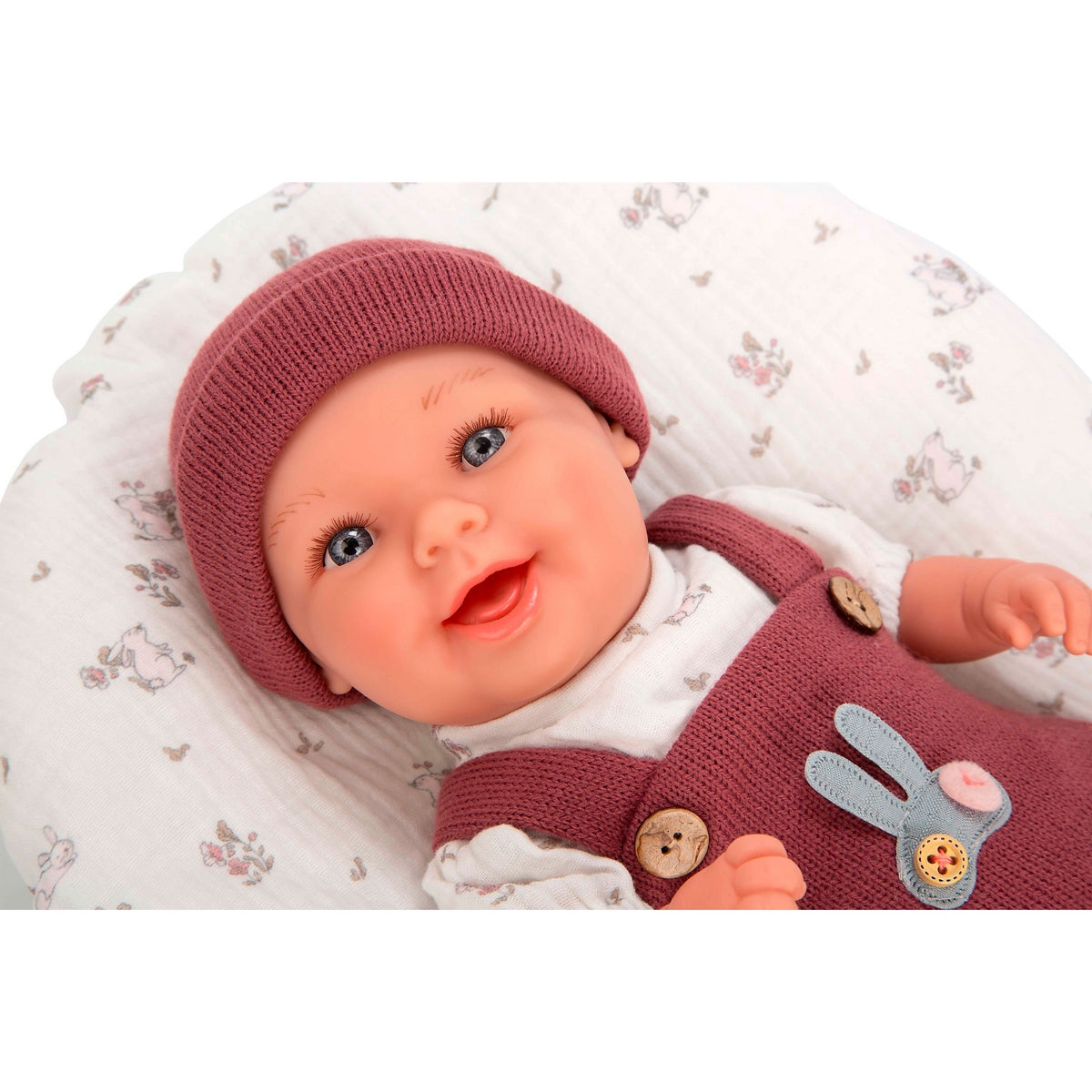 Muñeco De Peso Elegance Gadi Granate Con Cojin 35 Cms Arias