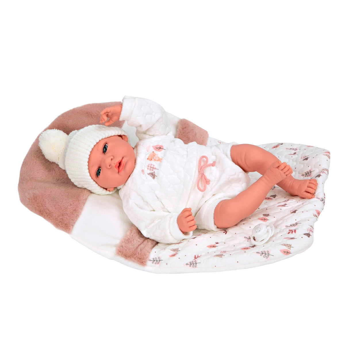 Muñeco De Peso Elegance Andie Rosa C/Saco De Dormir 40 Cm Arias