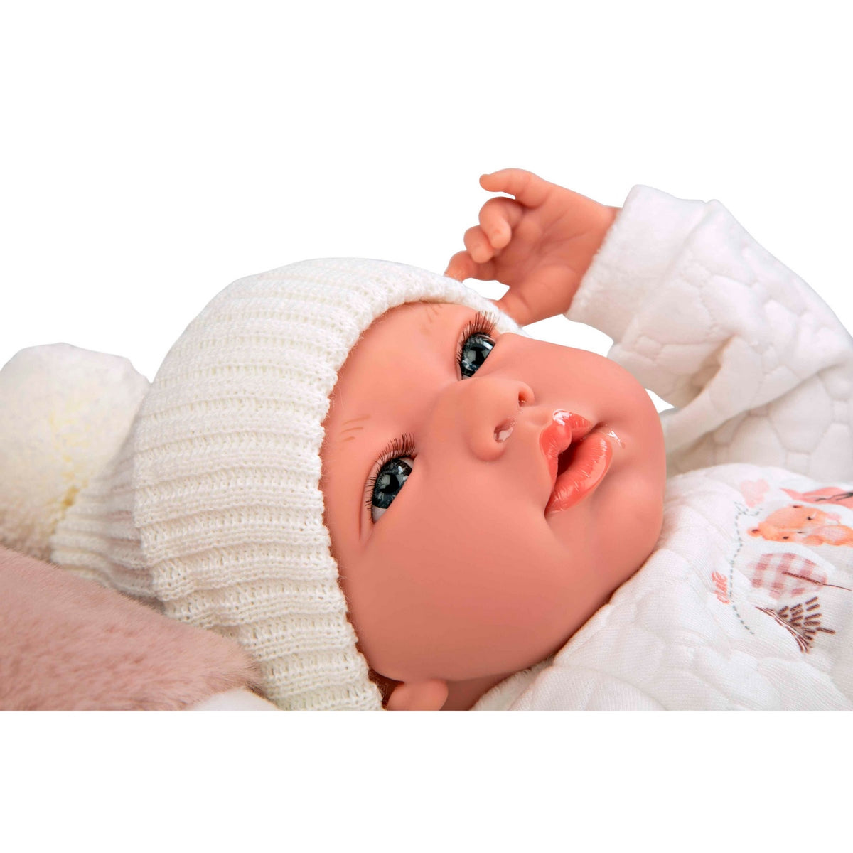 Muñeco De Peso Elegance Andie Rosa C/Saco De Dormir 40 Cm Arias