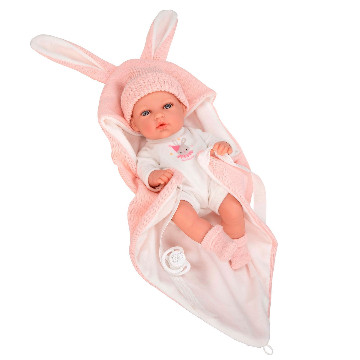 Muñeca Elegance Natal Rosa Con Saco De Dormir 30 Cm Arias