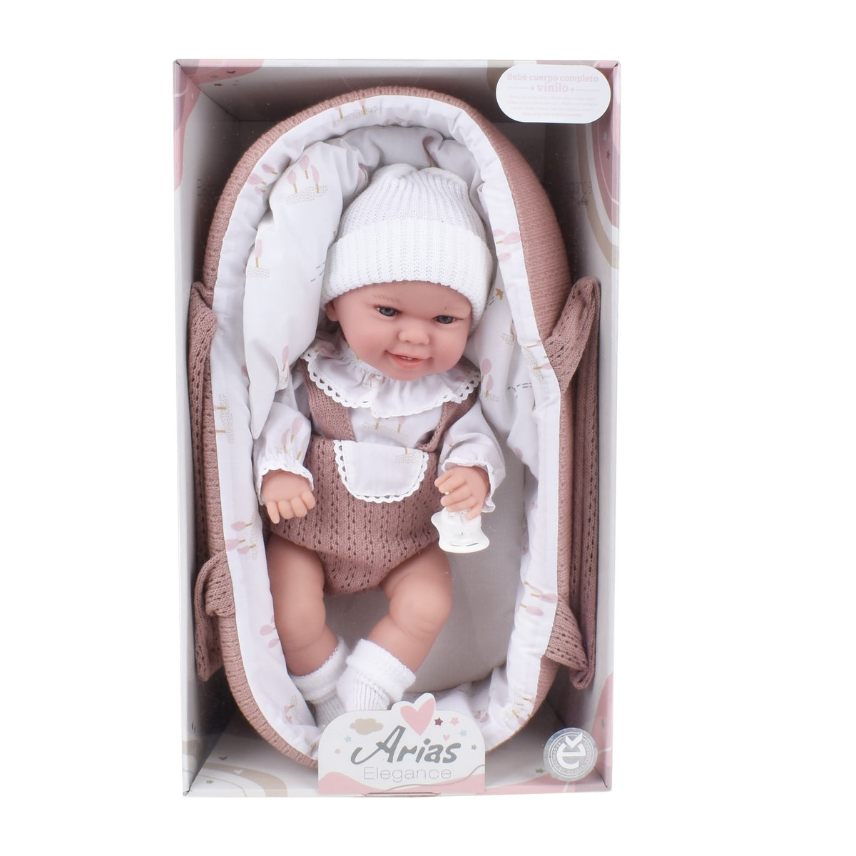 Muñeca Elegance Babyto Rosa Con Capazo 33 Cm Arias