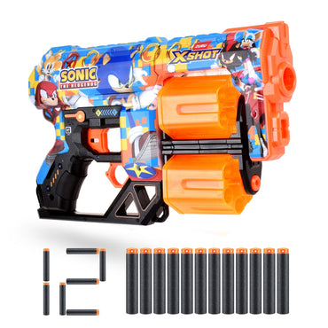 Lanzador Skin Sonic con 12 Dardos X Shot Sonic Team
